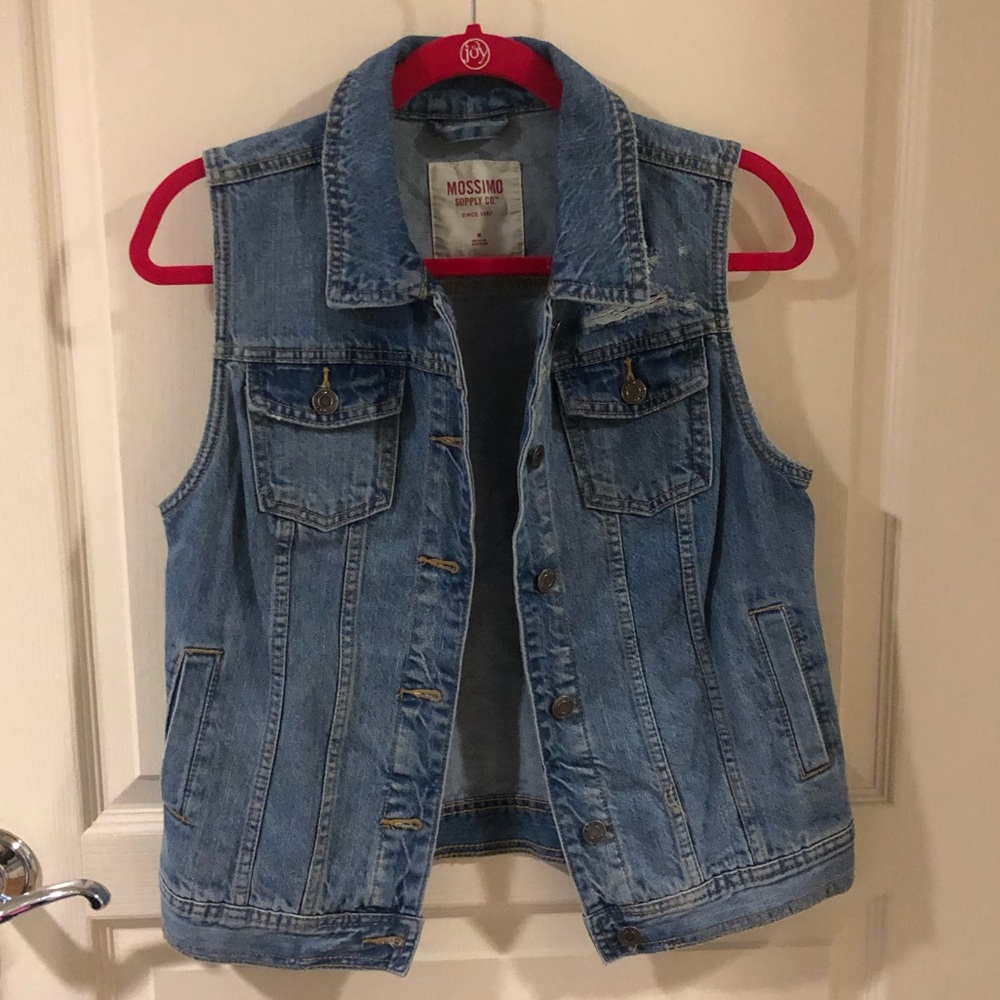 Target Distressed Denim Vest